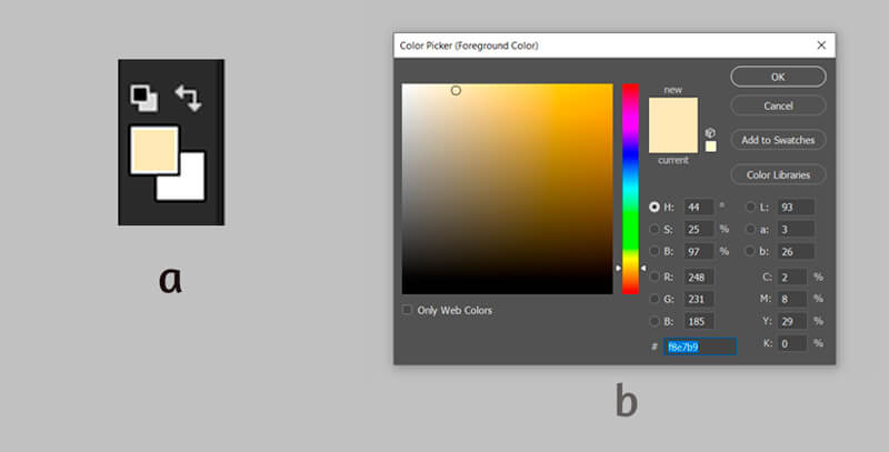Choosing a background color for a digitally enhanced image