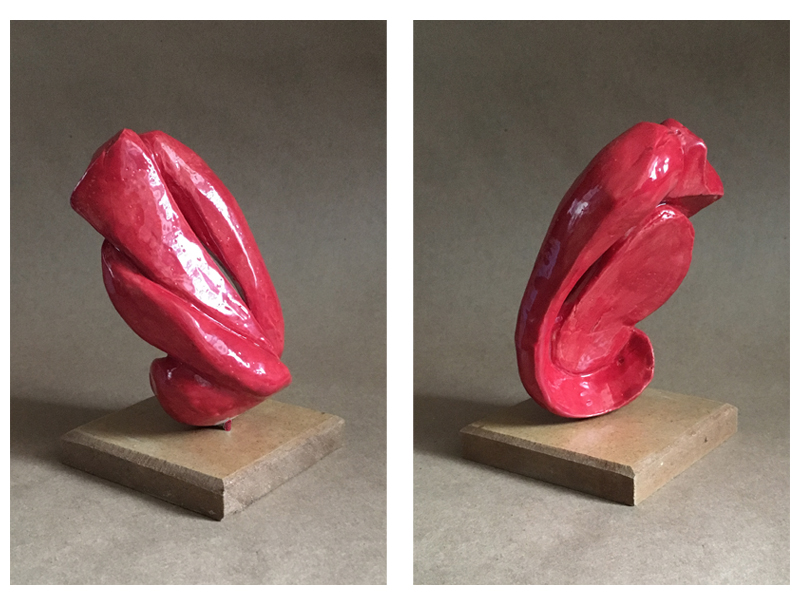 Non-objective clay sculpture