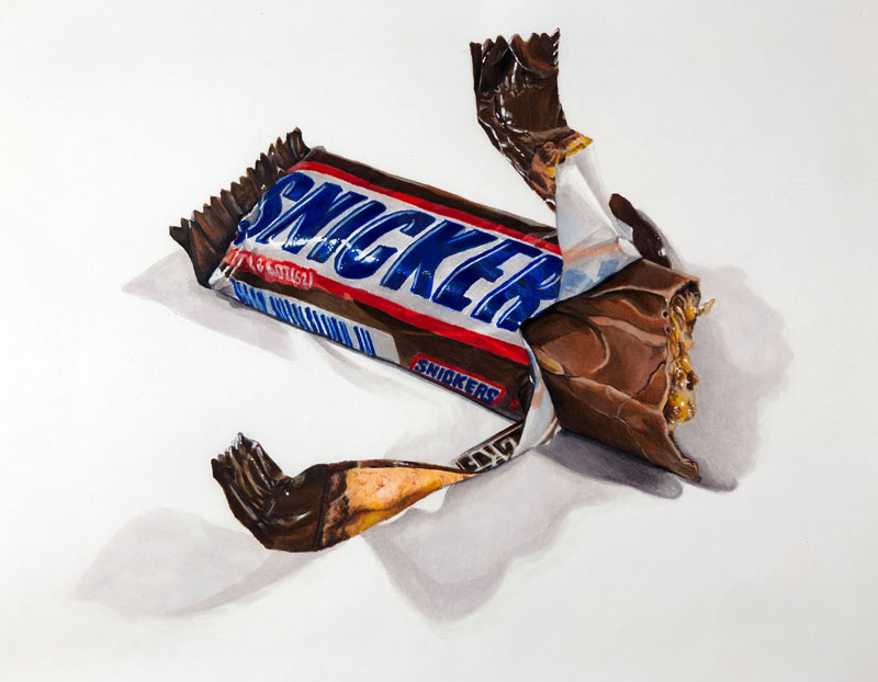 Realistic drawing of a candy bar