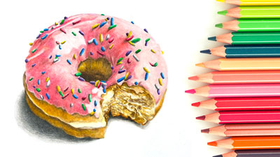 Colored Pencil Lesson - Doughnut