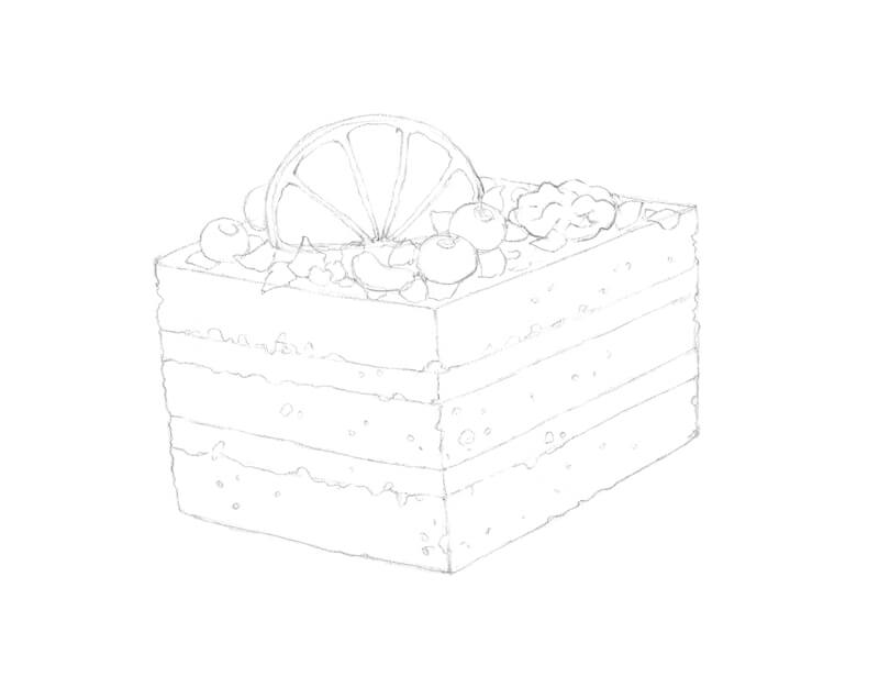 Refining the sketch of the cake