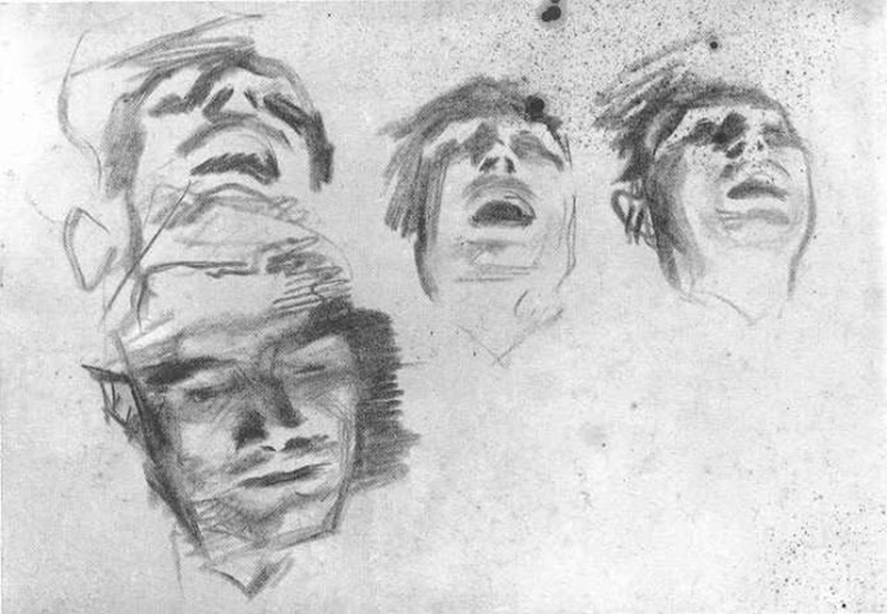 Sketches of the guitar player