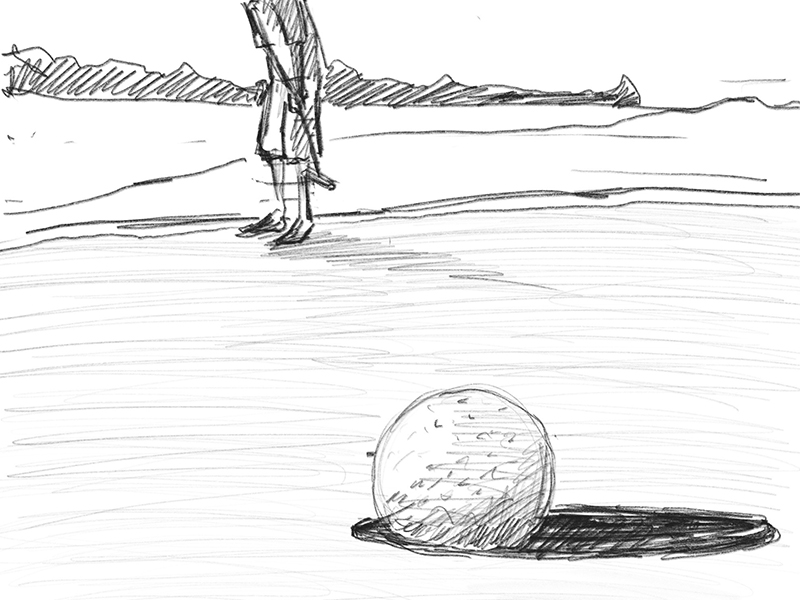 Sketch of a golfer