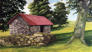 Landscape Painting with Gouache