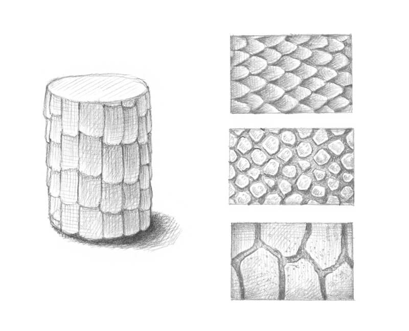 How to draw dragon scales