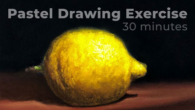 Sketching Exercise - Lemon with Pastels