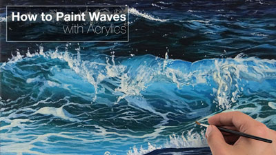 How to Paint Waves with Acrylics