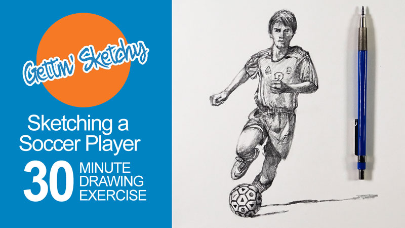 Timed Drawing Exercise - Figure Drawing - Soccer Player