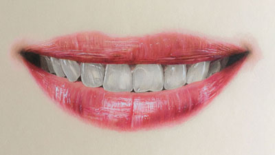 How to Draw Lips with Colored Pencils