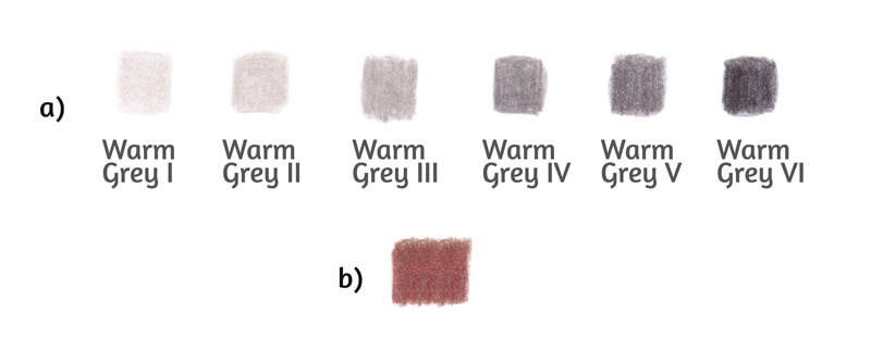 Warm grey value scale