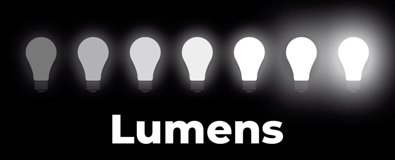 Light intensity - Lumens scale