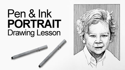 Pen and Ink Portrait Lesson