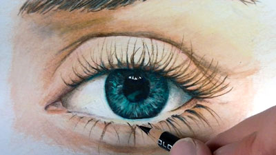 How to Draw an Eye with Colored Pencils