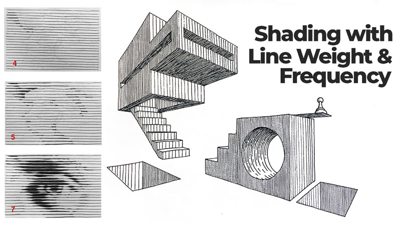 Shading with line weight and frequency