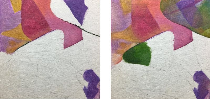 Painting exercise 4 - mimicking watercolor step 1 and 2